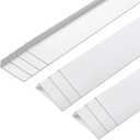 Sasylvia 10 Pcs 3 x 1 x 48 Inches Wall Corner Protector Guards, Avoid Scratching Scuffs, White Vinyl Corner Trim Molding, Ease Install & Cleaning for Door Countertop Furniture Cabinet Protection