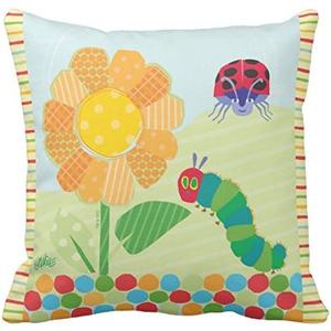 UOOPOO The Very Hungry Caterpillar, Good Morning Sunshine Throw Pillow Case Square 16 x 16 Inches Soft Cotton Canvas Home Decorative Wedding Cushion Cover for Sofa and Bed Print On One Side 