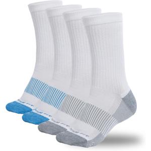 Copper Fit Unisex Crew Length Sport Socks, 2 Pair, Size L-XL