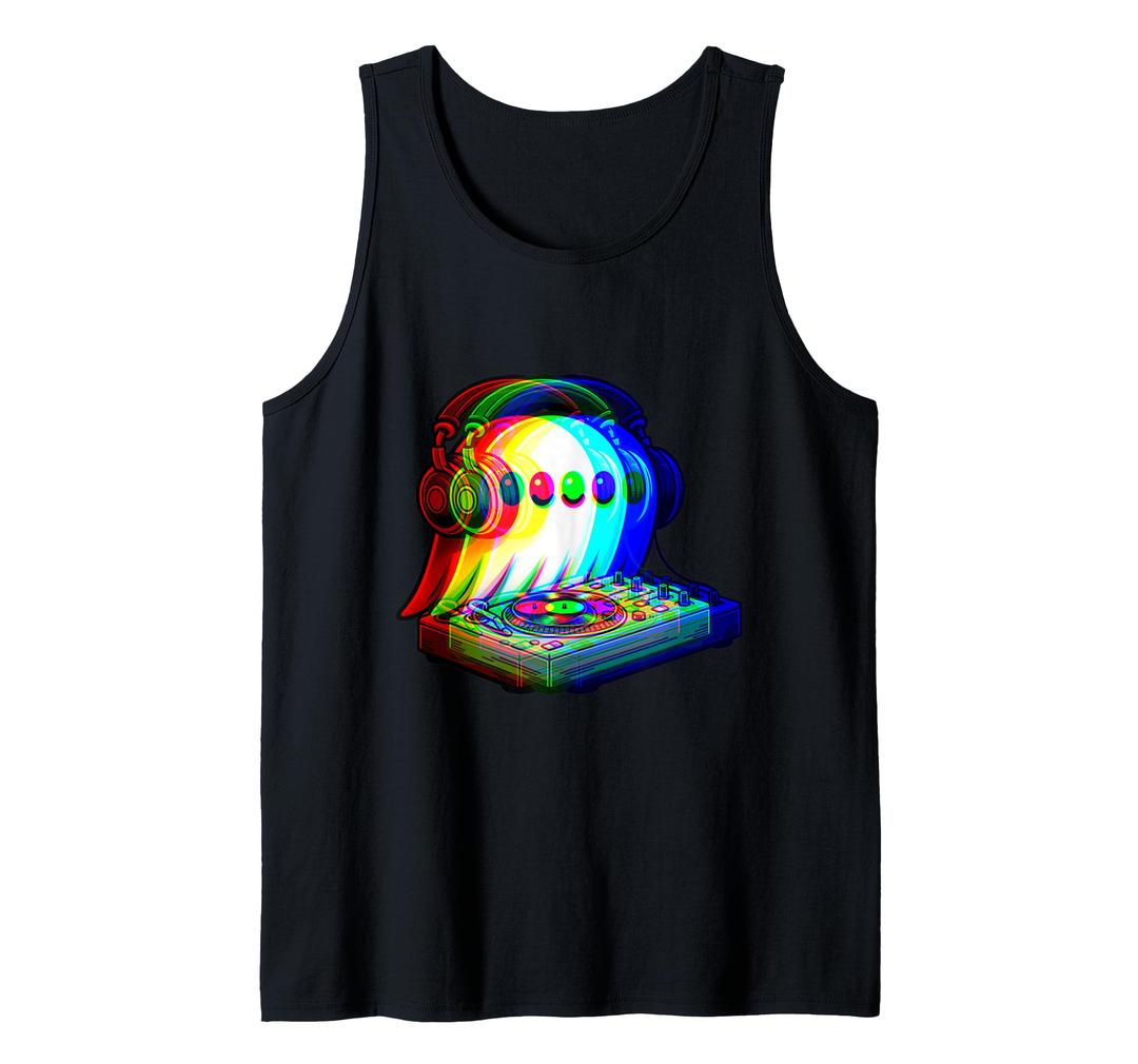 house music ghost Halloween Techno Rave Halloween Party Tank, Size M