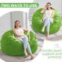 Hobestluk 3FT Bean Bag Chair Giant Bean Bag Chairs for Adults Large Bean Chairs with Removable Cover, Beanbag Chair with Filler, Adult Bean Bag Chairs for Living Room, Bedroom