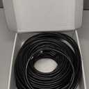 LEKVKM Cat 6 Ethernet Cable 150 ft High Speed 23AWG RJ45 Internet Cable for Outdoor & Indoor Support CAT6 Network Solid Black Computer LAN for PC150Feet