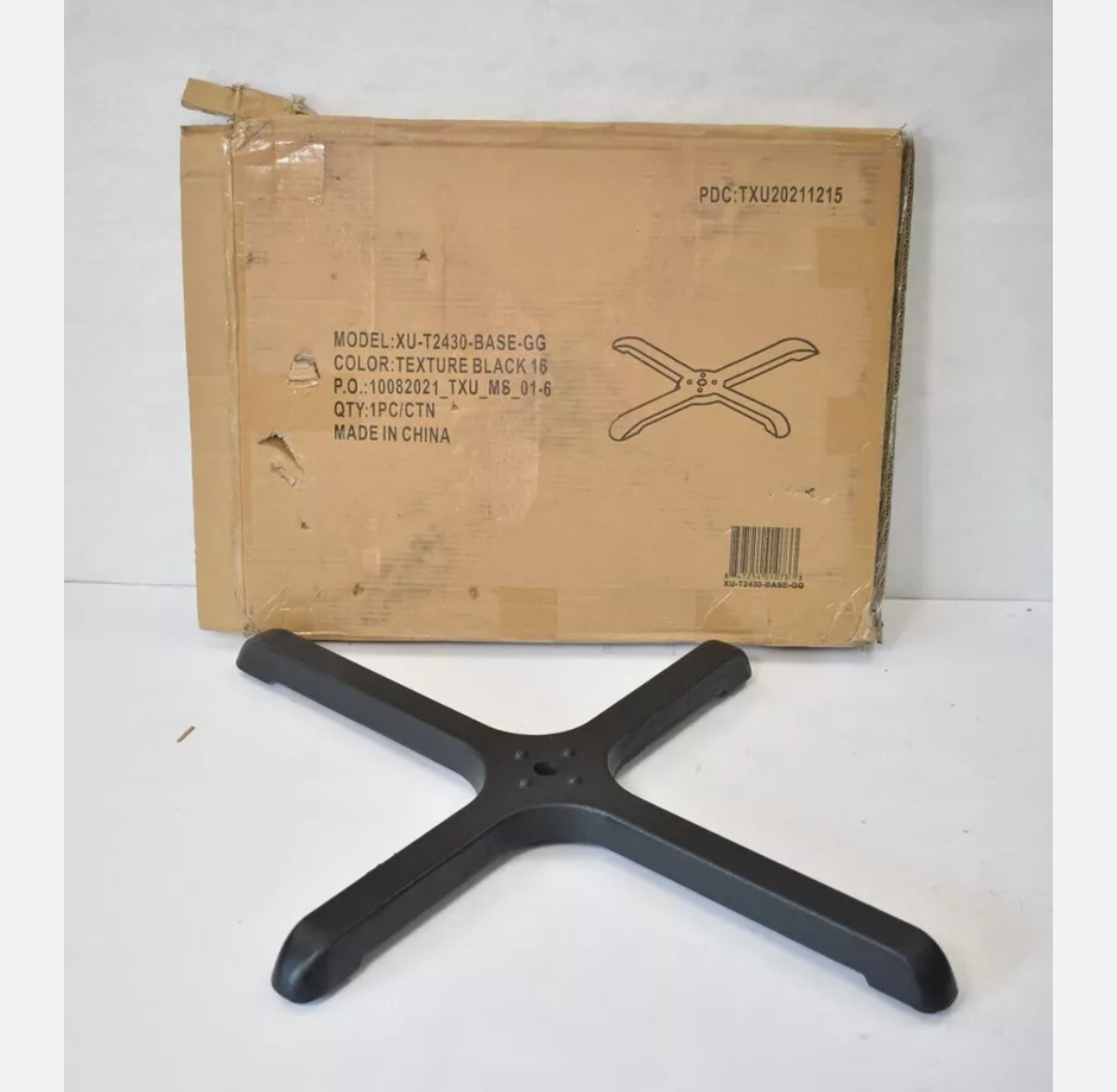 Textured Cast Iron Black Table Base 24" Across 3" Dia X-Base XU-T2430-BASE-GG