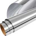 Window Tinting Film for Home Heat Control One Way Windows Film Mirror Light Blocking No Glue Reflective Sun UV for Glass (Silver 23.6 Inch x 6.5 Feet)