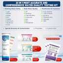 23 in 1 Drinking Water Testing Kit with Bacteria Test, 158 Strips Water Test Kit for Tap & Well Water, Tests Hardness, Chlorine, Copper, Iron, Lead, pH, Alkalinity and More