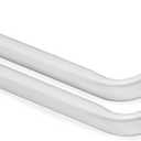 Yafa Home Fashion Durable Double Standard White Adjustable Curtain Rod Hardware Included (White, 48" - 86" [Set of 2])