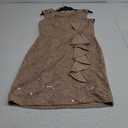 Jessica Howard Womens Sleeveless Mini Lace Sheath Dress with Boat Neck (10, Beige)