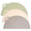 Upward Baby Silicone Suction Mat - Set of 3 Non Slip Silicone Mat - Baby Led Weaning - Kids Placemat for Dining Table High Chair - Toddler Feeding Supplies for Eating - Placemats for Restaurants