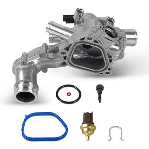 WMPHE Upgraded Aluminium Engine Coolant Thermostat Housing Compatible with Mini Cooper 2007-2013, Cooper Countryman 2011-2013 - DOHC 4Cyl 1.6L, Replacement for 11537534521, 11538699290, 902-812