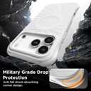 for iPhone 17 Pro Case, Compatible with MagSafe, Screen Protector +[Integrated Silicone Camera Control Button], Shockproof Protective Magnetic Case for iPhone 17 Pro 6.3", White