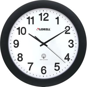 Lorell 60997 Wall Clock, 12-Inch, Arabic Numerals, White Dial/Black Frame