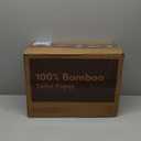 Amazon Aware 100% Bamboo 3-Ply Toilet Paper, Unscented, 24 Rolls, FSC Certified, 350 Sheets, 8400 Count, Pack of 24, Plastic-Free