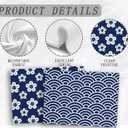 2 x Blue Flowers Kitchen Towels, Floral Dish Towels, Clouds Kitchen Towels Decorative Set, Flower Prints Decoration for Home, Cute Hand Towels, Gifts for Women, Set of 2, 16x24 (Blue-1)