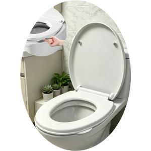 MinSha Round Toilet Seat easy clean soft close Replacement
