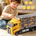 Carrier Truck Toddlers Toys for 3 4 5 6 7 Years Old Boys, Toy Truck Transport Car & Die-Cast Car and Play Mat, Construction Toys Birthday Gifts for Kids 3 4 5 6 7 8+ Years Old Boys Girls, Medium