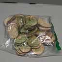 LovesTown 50pcs DIY Craft Unfinished Wood kit,2.4-3 Inches Bark Wood Slices Unfinished Wood Disc with Hole DIY Wooden Ornaments for Wedding Decorations Christmas Ornaments