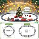 Shemira Christmas Train Set, Train Toys for Boys Girls,Toy Train with Light Smoke and Sound, Steam Train Set for Around Christmas Tree, Toys Gifts for 3 4 5 6 7 8+ Year Old Kids