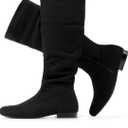DREAM PAIRS Women's Wide Calf Knee High Pull On Fall Weather Winter Boots, 9