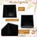 Zonon 3 Pcs Square Pedestal Stands for Party, Metal Display Stands Pillars for Wedding Bridal Ceremony Baby Shower Birthday Party Decorations, 29.5x13.4''(L), 23.6x11.8''(M), 19.7x10.2''(S)(Black)