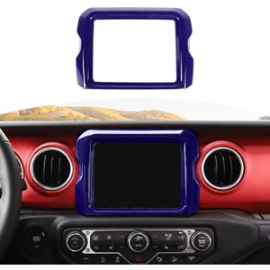 RT-TCZ for Jeep JL Center Console Radio Display Panel Trim Cover for Jeep Wrangler JL JLU Gladiator JT 2018-2023 Purple Interior Accessories 8.4 inch