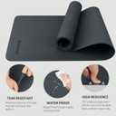 Gruper Yoga Mat Non Slip, Anti-Tear Workout Mat with Carrying Strap and Bag