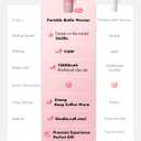 Papablic Portable Bottle Warmer Pro for Travel Fast Heating, Built-in Sterilizer, 30W Fast Charge, 5-Temp Control, Easy-Clean Wide Mouth, Baby Milk Warmer for Breastmilk & Formula, Sakura Pink