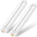 GOOTOP Replacement Bulb for Zap T6 Pro, K15, T9, X3 Bug Zapper Outdoor, 15W, 4-Pin Base, U Shaped Twin Tube Bulb for Outdoor Mosquito Zapper, 2 Pack