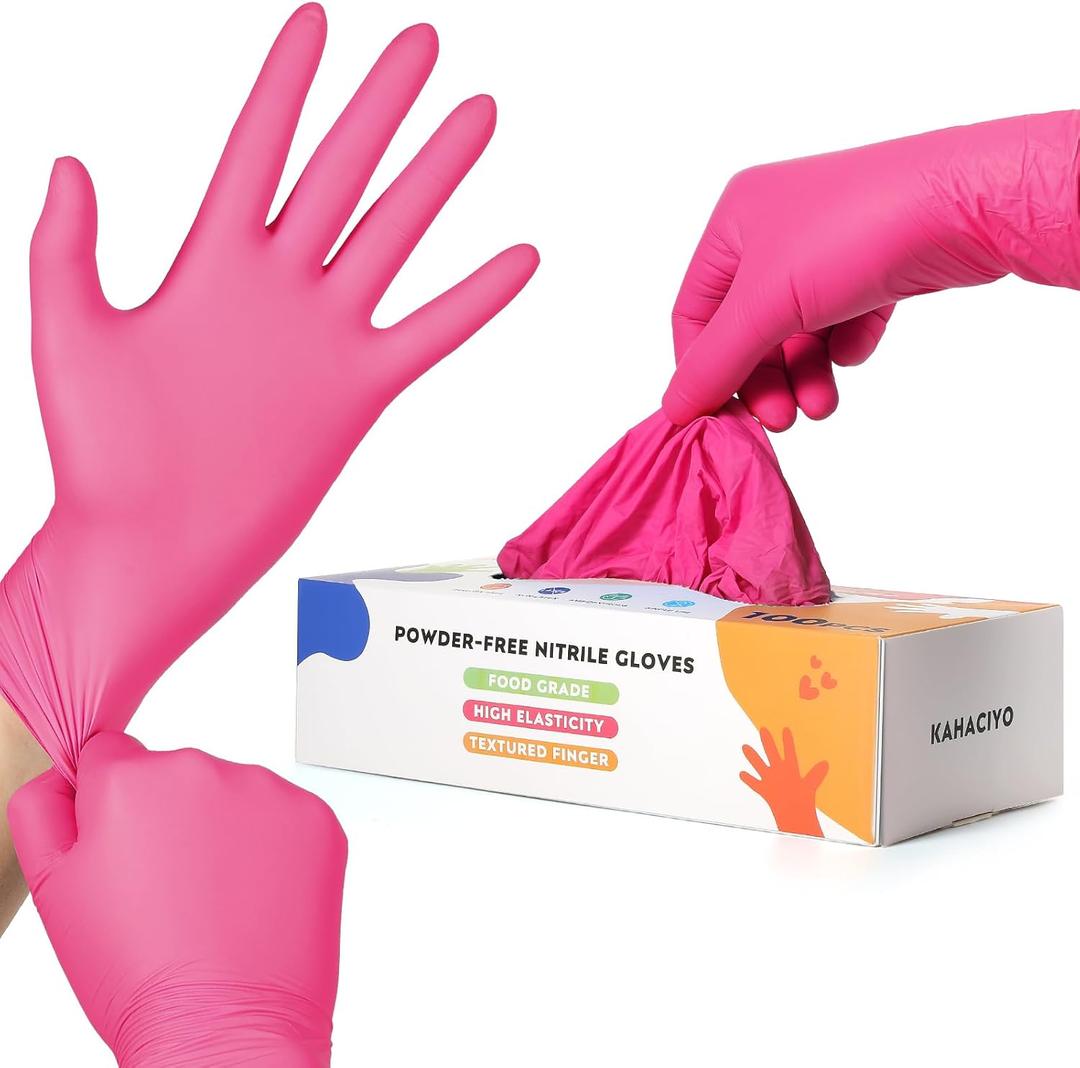Kids Disposable Nitrile Gloves for 4-10 Years, Suitable for Cooking, Gardening, Painting, Powder and Latex Free-100 PCS