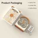 CIBAIL USB Desk Fan with Timer - 8 Inch Small Portable Table Desktop Fans with Strong Wind Ultra Quiet 3 Speeds and 180Tilt Folding,Mini Personal Cooling Essentials (Z6 Battery Power, White)