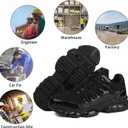 LIANGGO Steel Toe Shoes for Men Women Composite Toe Safety Work Non Slip Industrial Air Cushion Tennis Sneakers Black