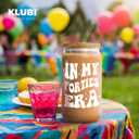 KLUBI 40th Birthday Gifts Women - In My Forties Era 16 Ounce Glass Cup 40th Birthday Decorations for Women 40 Year Old In Their 40s Era Cup Decor