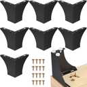 yeesport 8 PCS Metal Furniture Legs 4 Inch, Black Coated Dresser and Cabinet Legs Includes Screws for Easy Installation, Quality and Versatile