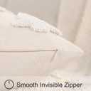 LUOYEHK Christmas Pillow Covers 18x18 Set of 2 Farmhouse Rustic White Xmas Tree Decorative Throw Pillows Winter Holiday Canvas Embroidery Cushion Covers for Couch Sofa Bed (Beige Christmas Grove)