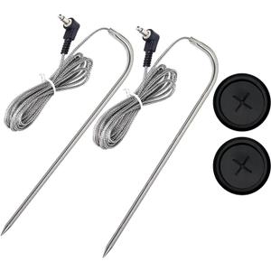 2-Pack Temp Meat Probe Replacement for Pit Boss Pellet Grills and Smokers, 3.5 mm Plug Thermometer Probes Compatible with Pit Boss Series Pellet Grill