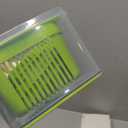 Mueller Vegetable Chopper 9 Blade, Mandoline Slicer, Food Veggie Chopper, Cheese Grater, Onion Vegetable Cutter with Container, Dicer, Kitchen Gadgets & Essentials, White Sand/Green (9 blade, White Sand/Green)