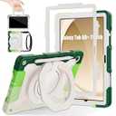 ROISKIN Case for Galaxy Tab A9 Plus 5G/ A9+ 11 Inch with HD Screen Protector & Shoulder Strap, Heavy Duty Military Case for Samsung Galaxy A9 Plus SM-X210/ X216/ X218 - Rotating Stand for Kids