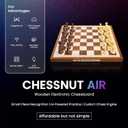 Chessnut Air Electronic Chess Board with AI Handcrafted Wooden Board, LED Indicators, Adaptive Difficulty, Full Piece Recognition Play Online on Major Chess Platforms