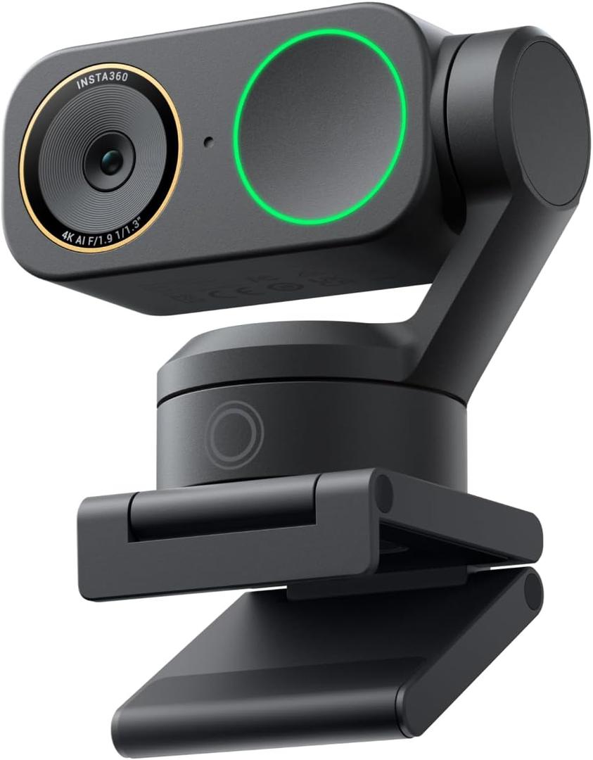 Insta360 Link 2 Pro  4K PTZ Webcam for PC/Mac, 1/1.3 Sensor, Low-Light, AI Tracking, HDR, Directional Noise-Canceling Mics, Supports Stream Deck, Zoom, Teams, Twitch for Streaming or Meetings (Graphite Black)