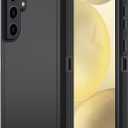 for Samsung Galaxy S24 FE 5G Case, S24 FE Heavy Duty case, [Belt Clip Holster] [Glass Screen Protector] [Military Grade Protective ] [Shockproof] [Dropproof] [Dust-Proof] (Black)