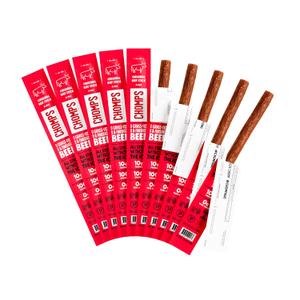 Chomps Grass-Fed and Finished Original Beef Jerky Snack Sticks 10-Pack - Keto, Paleo, Whole30, 10g Lean Meat Protein, Gluten-Free, Zero Sugar Food, Non-GMO, BBD: 12-16-2026