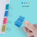 2 x 18 Pcs Extra Large Binder Clips 2 inch Length, Colorful Big Paper Clips for Office