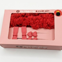 Headband And Clip Set, Red 