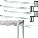 MorningRo 4 Pcs Wire Shelf Hooks Post Utility Hook Wire Shelving Accessories Chrome Plated Steel Hanger with a Rubber Cap for Hanging Pots Kitchenware Clothes (Silver)