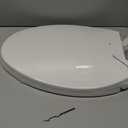 Elongated Toilet Seat, 18.5 Soft/Slow Close Oval (Oblong) Toilet Seat for Elongated Toilets, No-Slam Quiet-Close Lid, Easy-to-Install & Clean, Durable Never-Loosen White Plastic Seat