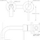 Sumerain Wall Mount Bathroom Faucets Brushed Nickel,Single Handle Wall Mount Faucet with Brass Rough-in Valve (Right-Handed)