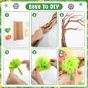 Pajean 72 Pieces Spring Tree Bulletin Board Set, DIY 3D Classroom Tree Kit with Pom Poms Flower Kraft Paper Swing into Spring Cutouts for Back to School Elementary Teacher Home Wall Chalkboard Decor