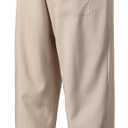 PRIJOUHE Mens Harem Pants Casual Lightweight Loose Fit Capri Pants Linen Beach Pants with Elastic Waistband (X-Large, 02-khaki)