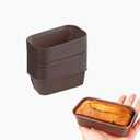 50Pcs Small Paper Loaf Pans for Baking, Parchment Cupcake Liners KraftPaper Loaf Pan, Disposable-Paper Baking Loft Mold for Microwave Freezer Oven Safe Display,Wedding Birthday(Coffee)