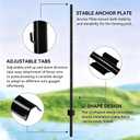 Metal Fence Post 4 Feet Black Pack of 10 U Post for Wire Fence
