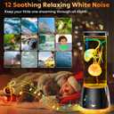 Jellyfish Lamp with Bluetooth Speaker, White Noise, 10 Colors Changing Floating Jelly Fish Light Lamp for Kids Adults LED Multicolor Moving Jellyfish Tank Aquarium Night Light Mood Lighting Room Decor